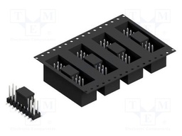 Connector: pin strips; pin header; male; PIN: 18; 2.54mm; SMT; 2x9