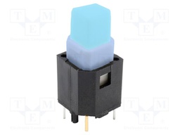 Switch: push-button; Pos: 2; SPST; 0.001A/20VDC; white; THT; 1.23N