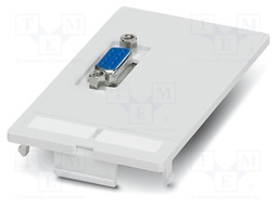 Front plate with contact inserts, plastic, 1x D-SUB 9 (socke