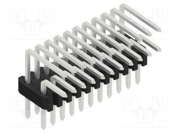 Connector: pin strips; pin header; male; PIN: 22; 1.27mm; THT; 2x11