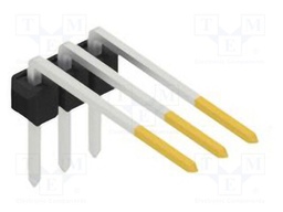 Connector: pin strips; pin header; male; PIN: 3; 2.54mm; THT; 1x3