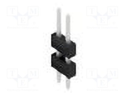 Connector: pin strips; pin header; male; PIN: 2; 2.54mm; THT; 2x1