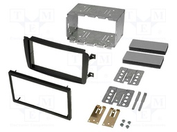 Radio mounting frame; Mercedes; 2 DIN; black