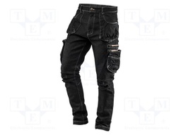 Dungarees; Size: XL; black; DENIM; 410g/m2