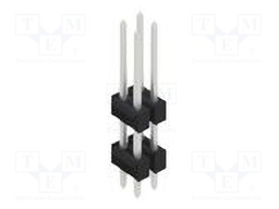 Connector: pin strips; pin header; male; PIN: 4; 2.54mm; THT; 2x2