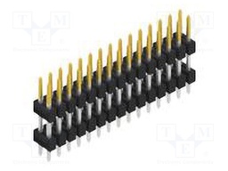 Connector: pin strips; pin header; male; PIN: 30; 2.54mm; THT; 2x15