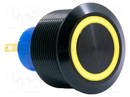 Switch: vandal resistant; SPDT; 3A/250VAC; IP67; ON-(ON); yellow
