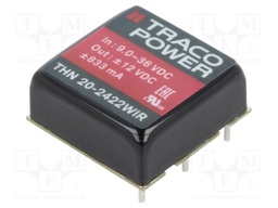 Converter: DC/DC; 20W; Uin: 9÷36V; Uout: 12VDC; Uout2: -12VDC; 1"x1"