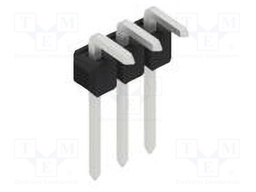Connector: pin strips; pin header; male; PIN: 3; 2.54mm; THT; 1x3