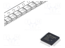 AVR microcontroller; EEPROM: 256B; SRAM: 2kB; Flash: 16kB; TQFP48