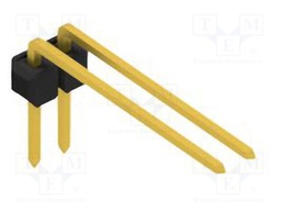 Connector: pin strips; pin header; male; PIN: 2; 2.54mm; THT; 1x2