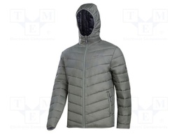 Work jacket; Size: S; green; furlined,quilted,with a hood; 35g/m2