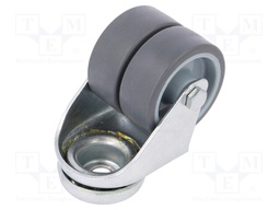 Transport wheel; Ø: 50mm; W: 34mm; H: 71mm; twin wheels,torsional