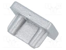 Cap for LED profiles; silver; ABS; Application: SLIM8