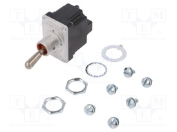 Switch: toggle; Pos: 2; DPDT; (ON)-OFF; 6A/230VAC; 18A/28VDC; IP67
