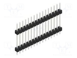 Connector: pin strips; pin header; male; PIN: 16; 2.54mm; THT; 1x16