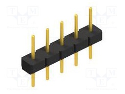 Connector: pin strips; pin header; male; PIN: 5; 2.54mm; THT; 1x5