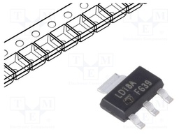 IC: voltage regulator; LDO,linear,fixed; 1.8V; 1A; SOT223; SMD