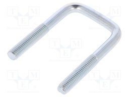 U-bolt; C; steel; zinc; Thread len: 32mm; Int.width: 35mm; H: 68mm