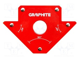 Weld try square; 102x155x17mm; with magnet; 22.7kg; arrow