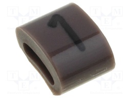 Markers for cables and wires; Label symbol: 1; 1.1÷2.5mm; H: 3mm