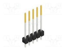 Connector: pin strips; pin header; male; PIN: 5; 2.54mm; THT; 1x5