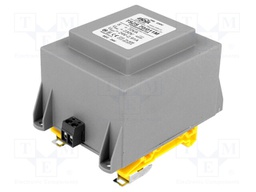 Transformer: encapsulated; 70VA; 230VAC; 24V; 2.91A; Mounting: DIN
