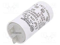 Capacitor: motors, run; 2.5uF; 475VAC; Ø28x55mm; -25÷85°C; ±5%