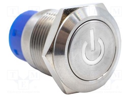 Switch: vandal resistant; DPDT; 3A/250VAC; IP67; ON-(ON); white