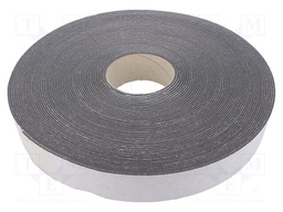 Tape: sealing; W: 40mm; L: 30m; Thk: 2mm; grey; caoutchouc hot-melt