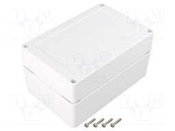 Enclosure: multipurpose; X: 150mm; Y: 100mm; Z: 75mm; ZP; ASA; white