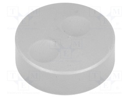Knob; without pointer; plastic; Shaft d: 6mm; Ø39.6x13.5mm; grey