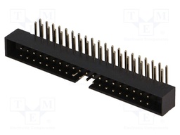 Socket; IDC; male; PIN: 40; angled 90°; THT; gold flash; 2mm