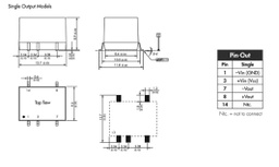 Converter: DC/DC; 2W; Uin: 10.8÷13.2V; 5VDC; Iout: 400mA; SMD; 100kHz