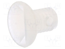 Screw; M3x5; 0.5; Head: countersunk; slotted; 1mm; polyamide