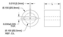 Spacer sleeve; LED; Øout: 3.9mm; ØLED: 3mm; white; Mat: PVC; Bulb: T1
