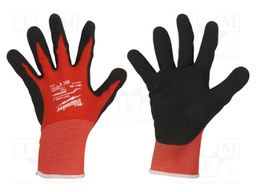 Protective gloves; Size: 10,XL; black/red; Resistance to: cutting