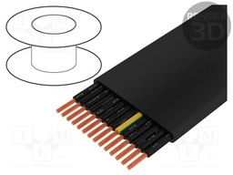 Wire; stranded; Cu; H07VVH6-F; 14G1,5mm2; unshielded; black; PVC