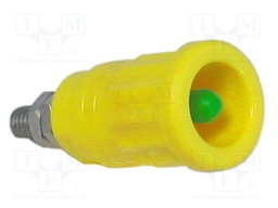 Connector: 4mm banana; plug; 36A; yellow-green; insulated; 33.9mm