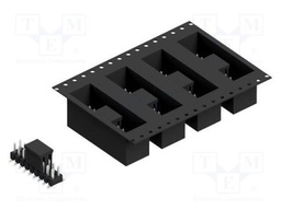 Connector: pin strips; pin header; male; PIN: 18; 2.54mm; SMT; 2x9