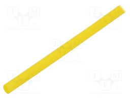 Heat shrink sleeve; thin walled,glued; 4: 1; 4mm; L: 1000mm; yellow