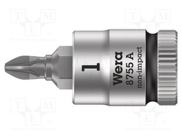 Wrench; socket spanner; PZ1; 1/4"; 28mm; Bit: Pozidriv®