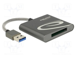 Card reader: memory; USB A plug,XQD; USB 3.0; XQD 2.0; PnP; grey