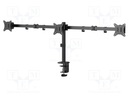 Monitor holder; 7kg; 17÷27"; Arm len: 658mm; for three monitors