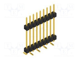 Connector: pin strips; pin header; male; PIN: 9; 2.54mm; SMT; 1x9