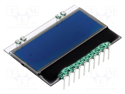 Display: LCD; alphanumeric; STN Negative; 10x2/10x4; blue; PIN: 10
