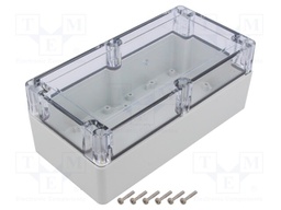 Enclosure: multipurpose; X: 100mm; Y: 200mm; Z: 75mm; ZP; light grey