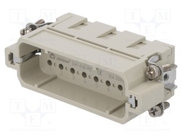 Connector: HDC; contact insert; male; DA; PIN: 16; 16+PE; size D16A