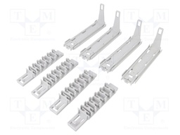 Set of mounting brackets for mounting DIN rails; L: 156mm