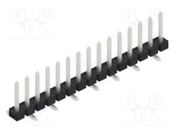 Connector: pin strips; pin header; male; PIN: 15; 2.54mm; SMT; 1x15